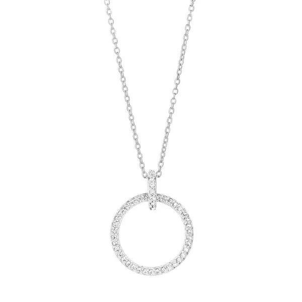 Trend-Halskette 45 cm - Sterlingsilber - Zirkonia